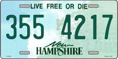 NH license plate 3554217