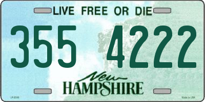 NH license plate 3554222