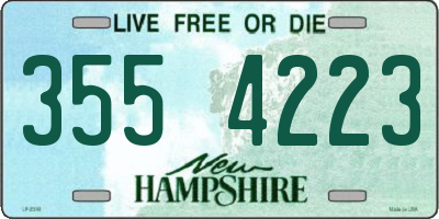 NH license plate 3554223