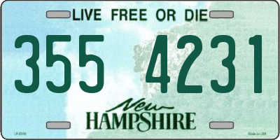 NH license plate 3554231