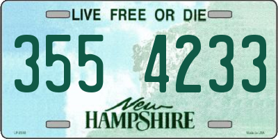 NH license plate 3554233