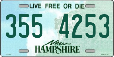 NH license plate 3554253