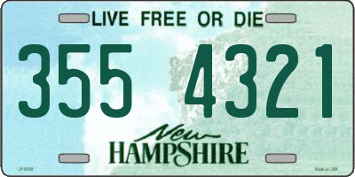 NH license plate 3554321