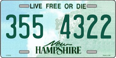NH license plate 3554322