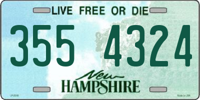 NH license plate 3554324