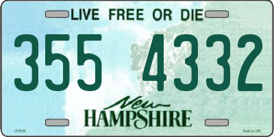 NH license plate 3554332