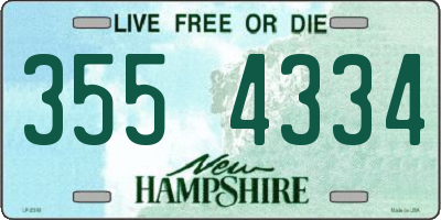 NH license plate 3554334