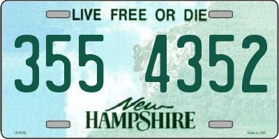 NH license plate 3554352