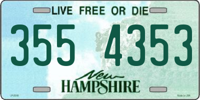 NH license plate 3554353