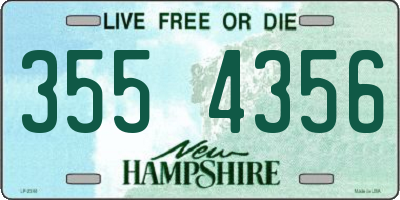 NH license plate 3554356