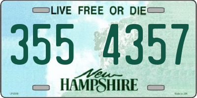 NH license plate 3554357