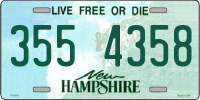 NH license plate 3554358