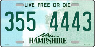 NH license plate 3554443