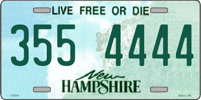 NH license plate 3554444