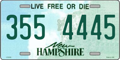 NH license plate 3554445