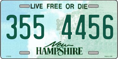 NH license plate 3554456