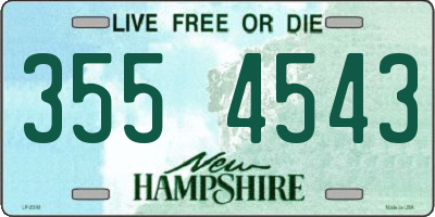 NH license plate 3554543