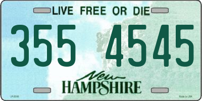 NH license plate 3554545