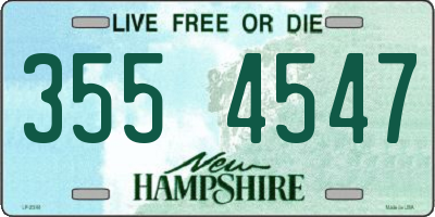 NH license plate 3554547