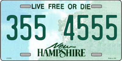 NH license plate 3554555