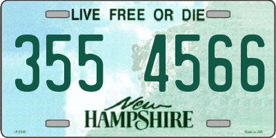 NH license plate 3554566