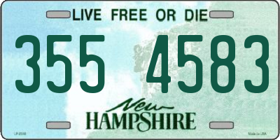 NH license plate 3554583