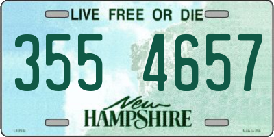 NH license plate 3554657