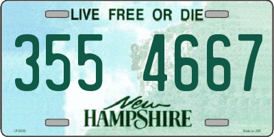 NH license plate 3554667
