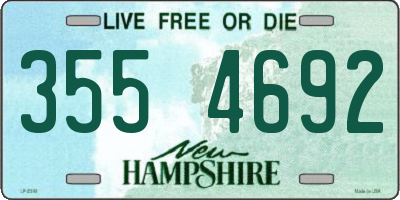NH license plate 3554692