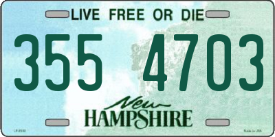 NH license plate 3554703
