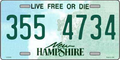 NH license plate 3554734