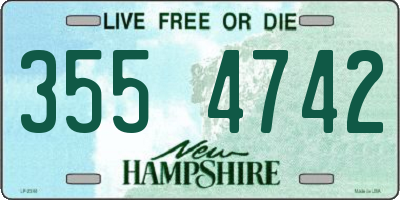 NH license plate 3554742