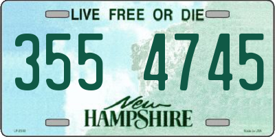NH license plate 3554745