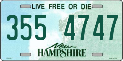 NH license plate 3554747