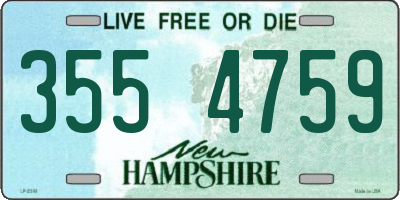 NH license plate 3554759