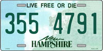NH license plate 3554791