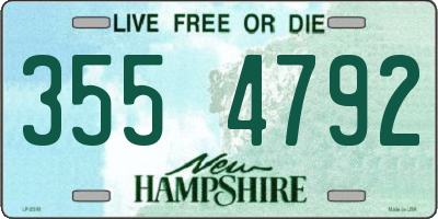 NH license plate 3554792