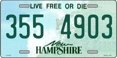 NH license plate 3554903