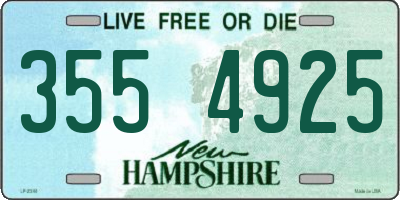 NH license plate 3554925