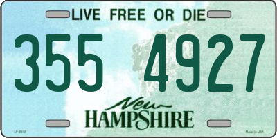 NH license plate 3554927
