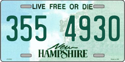 NH license plate 3554930