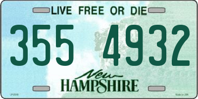 NH license plate 3554932