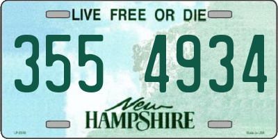 NH license plate 3554934