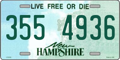 NH license plate 3554936