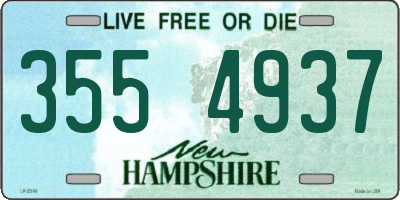 NH license plate 3554937