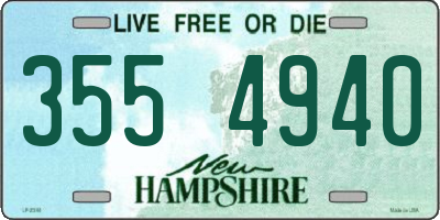 NH license plate 3554940