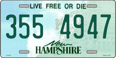 NH license plate 3554947