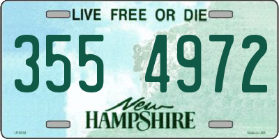 NH license plate 3554972