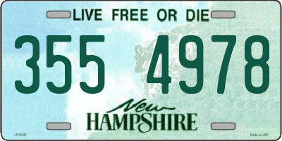 NH license plate 3554978