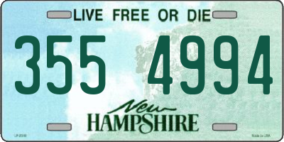 NH license plate 3554994